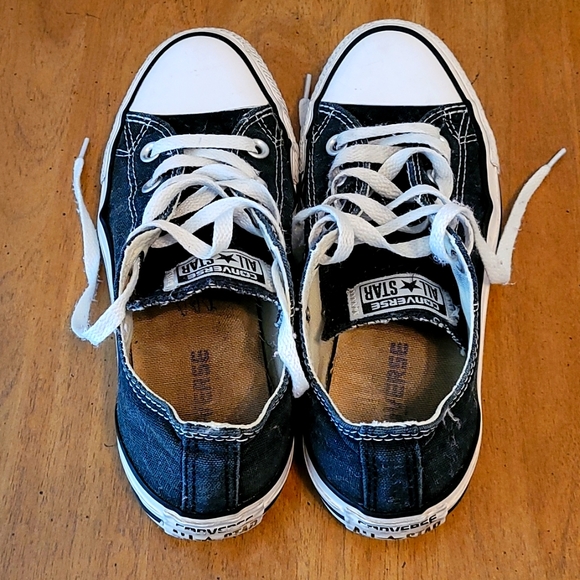 Converse All Star Tennis Shoes Black White - Picture 1 of 4